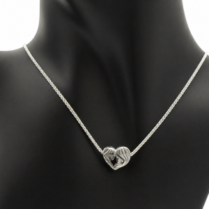 Zawieszka charms srebro 925 Mama i córka siostry przyjaciółki dwustronna 1,2 cm