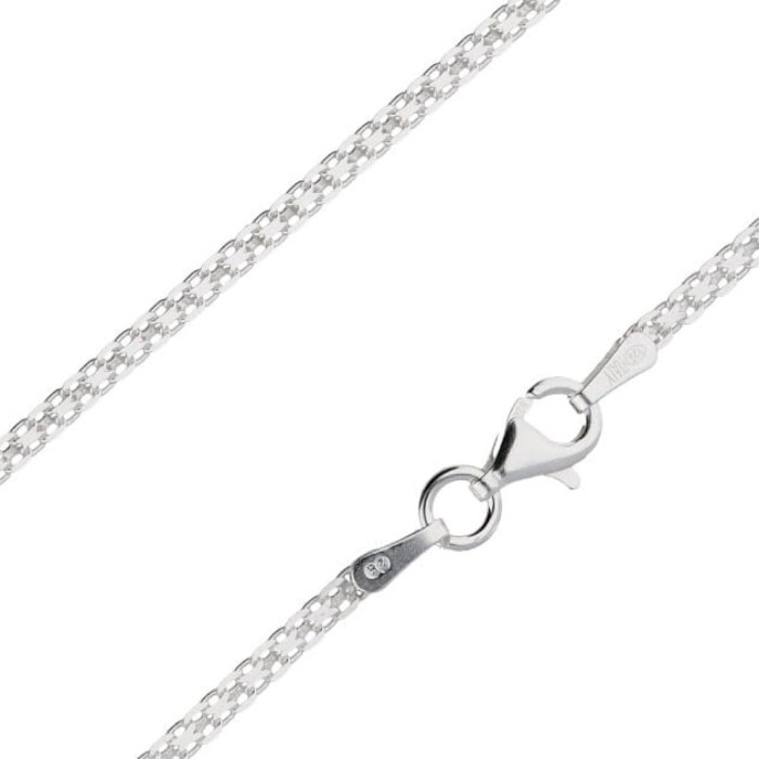 Łańcuszek srebro 925 Bismarc 50 cm 3 mm 3 g elegancki klasyczny