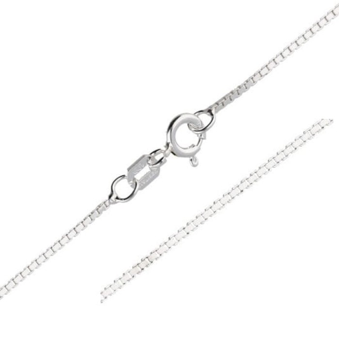 Łańcuszek srebro 925 kostka Venecjana 45 cm 2 mm delikatny elegancki