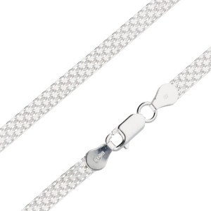 Bransoletka srebro 925 Bismarc szeroka 18 cm 4 mm elegancka