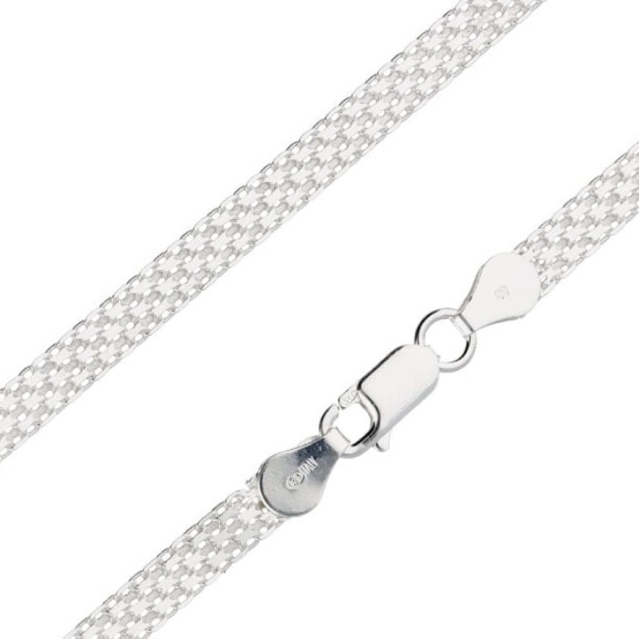 Bransoletka srebro 925 Bismarc szeroka 18 cm 4 mm elegancka