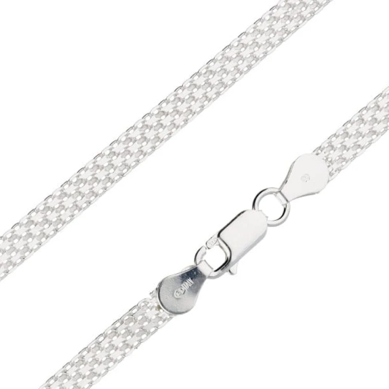 Bransoletka srebro 925 Bismarc szeroka 18 cm 4 mm elegancka