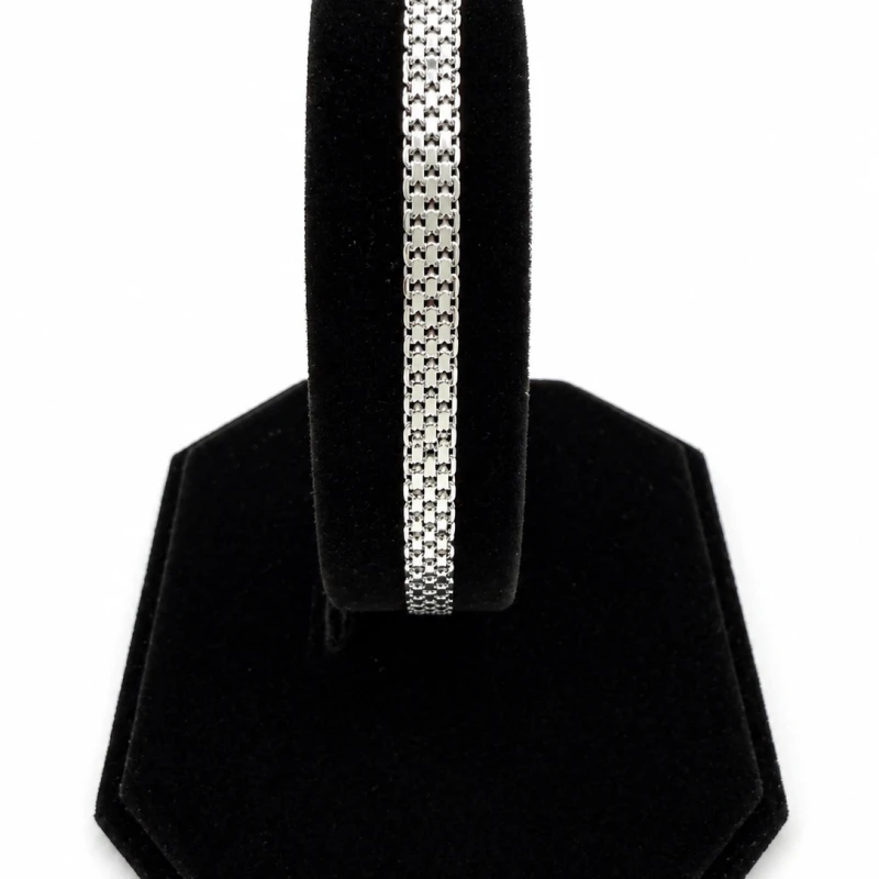 Bransoletka srebro 925 Bismarc szeroka 18 cm 4 mm elegancka