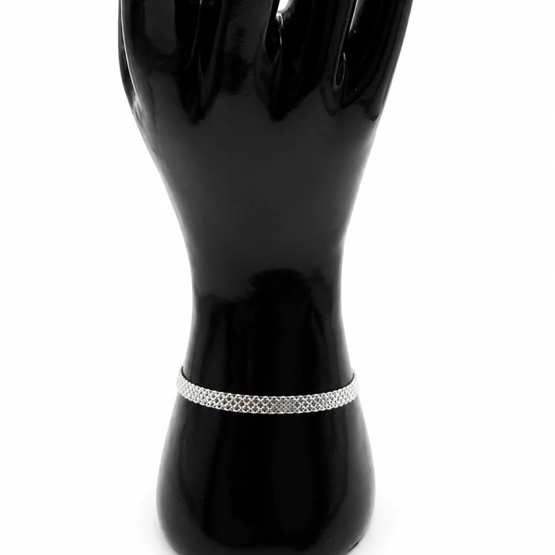 Bransoletka srebro 925 Bismarc szeroka 18 cm 4 mm elegancka