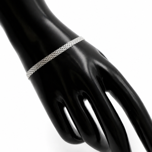 Bransoletka srebro 925 Bismarc szeroka 18 cm 4 mm elegancka