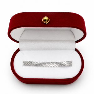 Bransoletka srebro 925 Bismarc szeroka 18 cm 4 mm elegancka