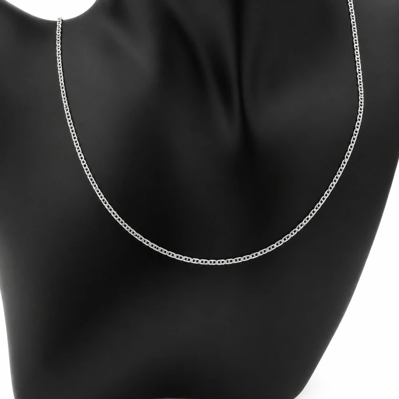 Łańcuszek srebro 925 Marina Gucci diamentowany 50 cm 2 mm 2,7 g elegancki