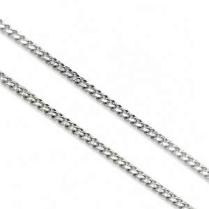 Łańcuszek srebro 925 cienka pancerka 45 cm lekki 1,9 g elegancki