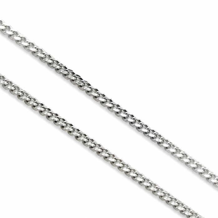 Łańcuszek srebro 925 cienka pancerka 45 cm lekki 1,9 g elegancki