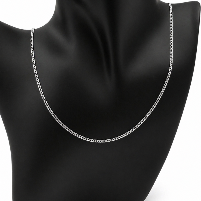 Łańcuszek srebro 925 Marina Gucci diamentowany 50 cm 2 mm 2,4 g elegancki