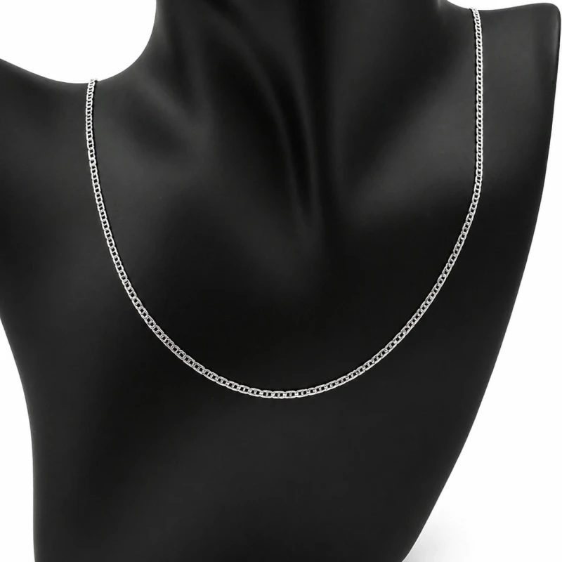 Łańcuszek srebro 925 Marina Gucci diamentowany 50 cm 2 mm 2,4 g elegancki