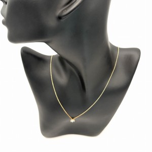 Naszyjnik lawendowa cyrkonia srebro 925 pozłacane 24K 44 cm delikatny elegancki
