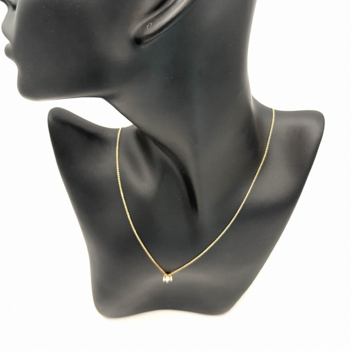 Naszyjnik lawendowa cyrkonia srebro 925 pozłacane 24K 44 cm delikatny elegancki