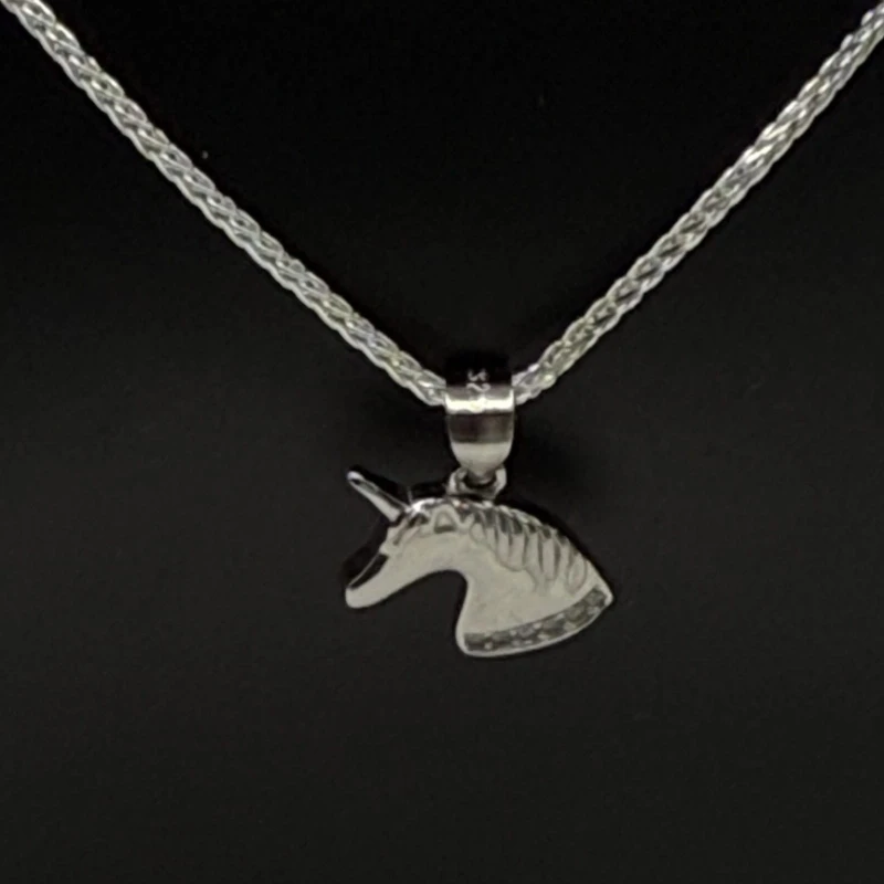 Zawieszka srebrna 925 jednorożec Unicorn 1,5 cm cyrkonie 1,3 g