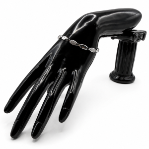 Bransoletka srebrna 925 elegancka z cyrkoniami 18+3 cm 7,1 g + GRATIS ściereczka